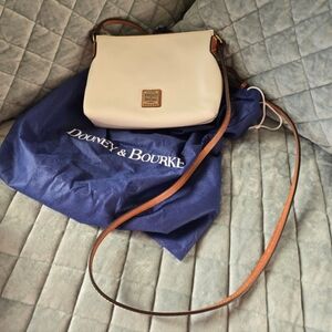 Dooney & Bourke Cream and Tan Crossbody Bag